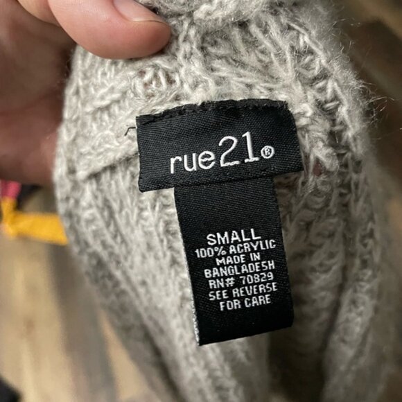 Rue21 Women's Light Gray Open-Front Cardigan - Picture 3 of 3